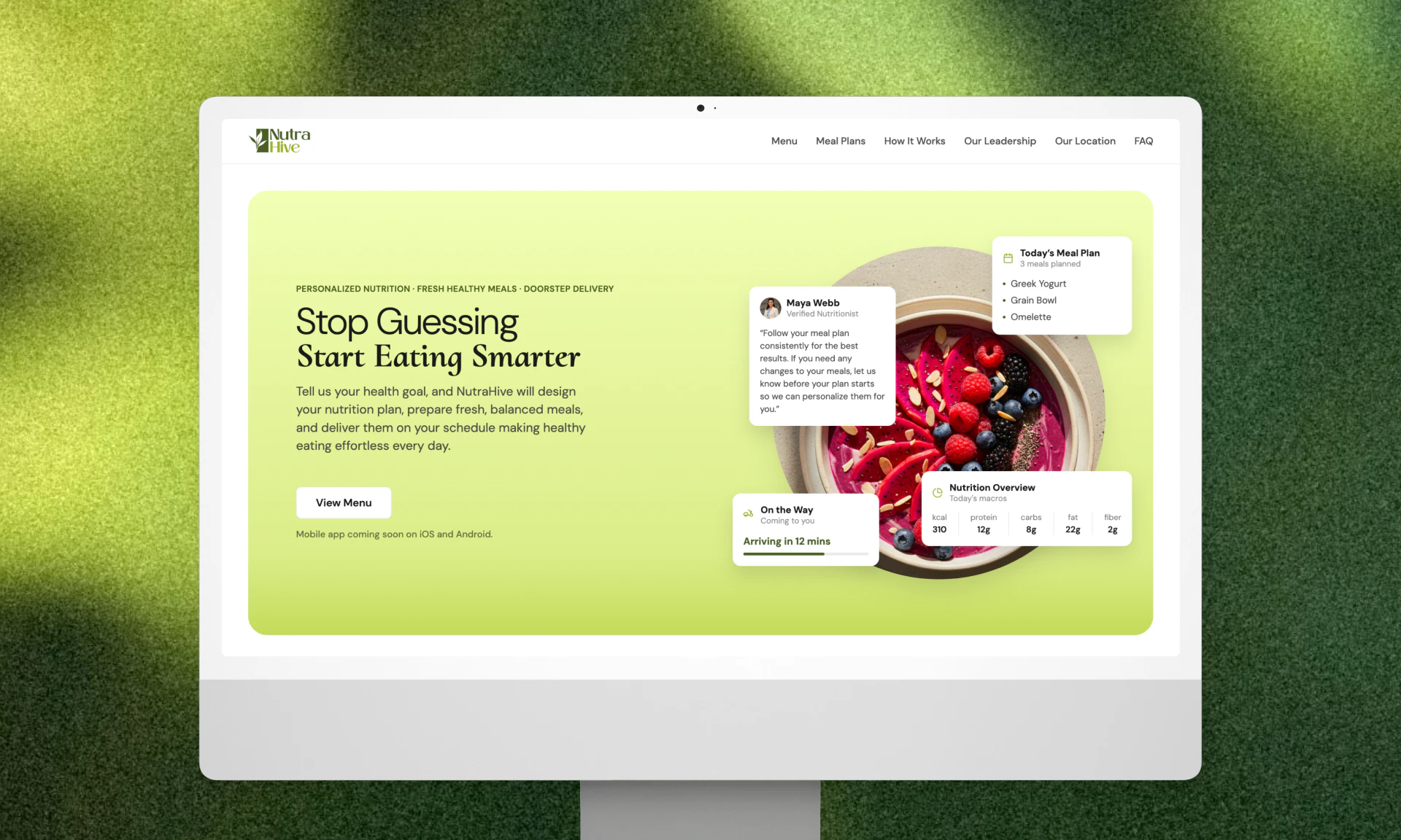 Designing and building the NutraHive website on my own
